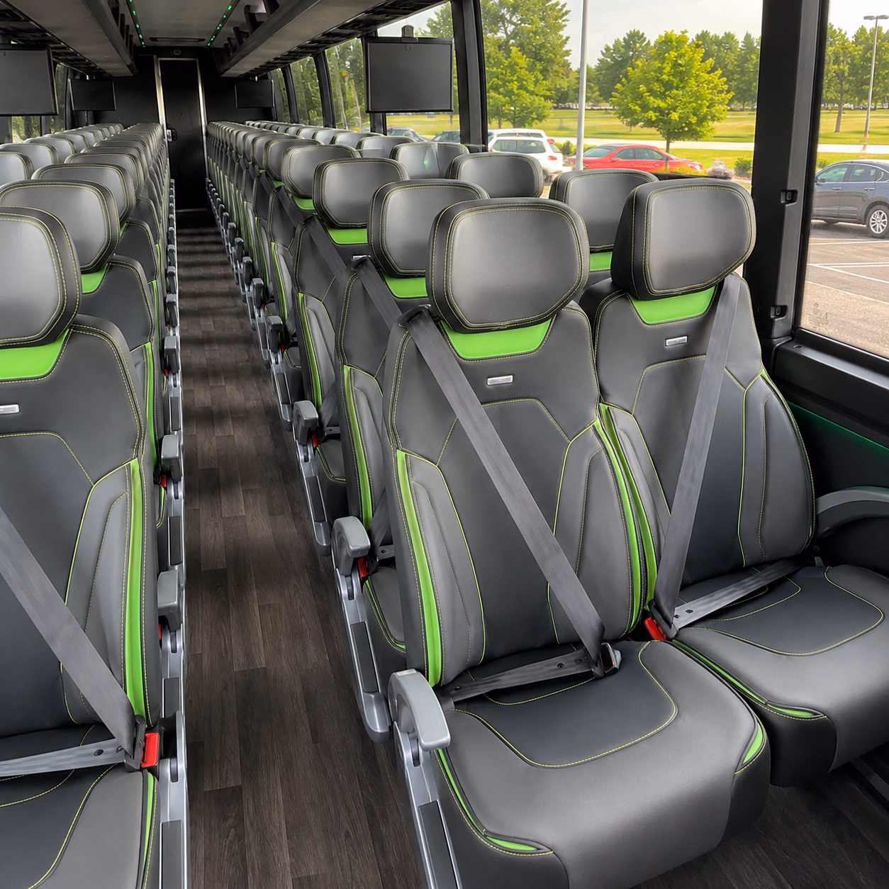 danbury charter bus services interior